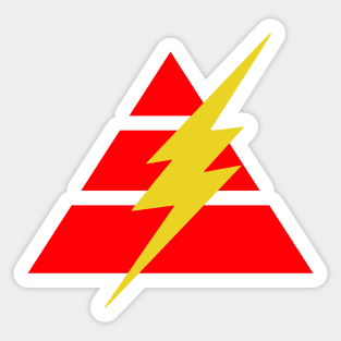 Pyramid Lightning Bolt - Red Sticker